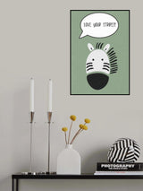 Zebra nursery print Poster och Canvastavla