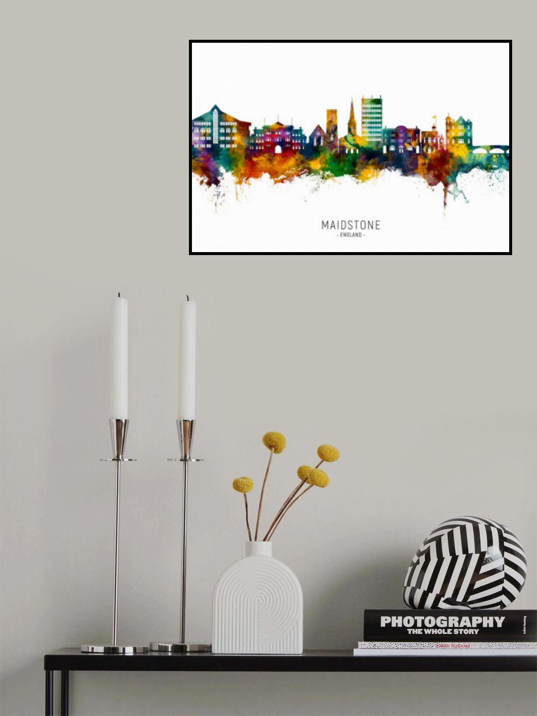 Maidstone England Skyline Poster och Canvastavla