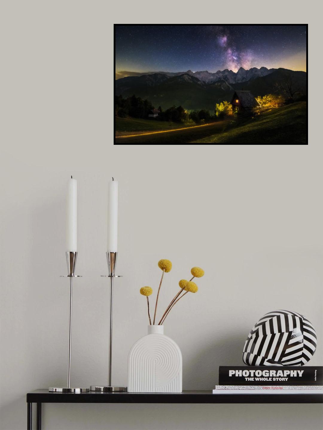 Cottage below the mountains Poster och Canvastavla