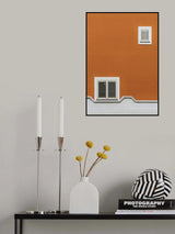 WHITE ON ORANGE Poster och Canvastavla