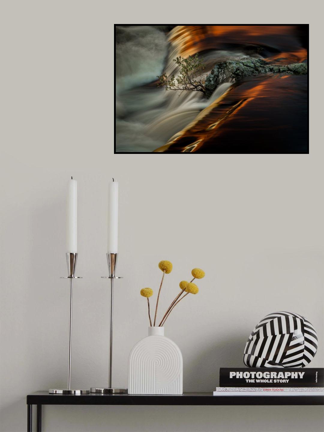 Golden water Poster och Canvastavla