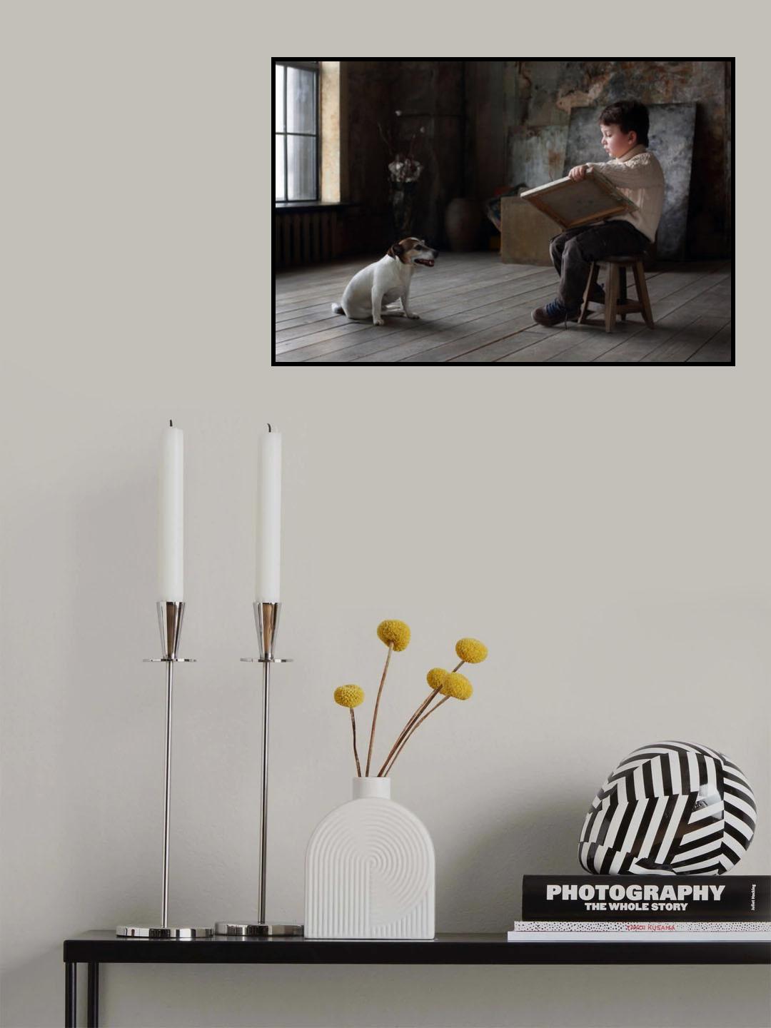 The artist and his model Poster och Canvastavla