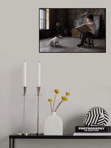The artist and his model Poster och Canvastavla