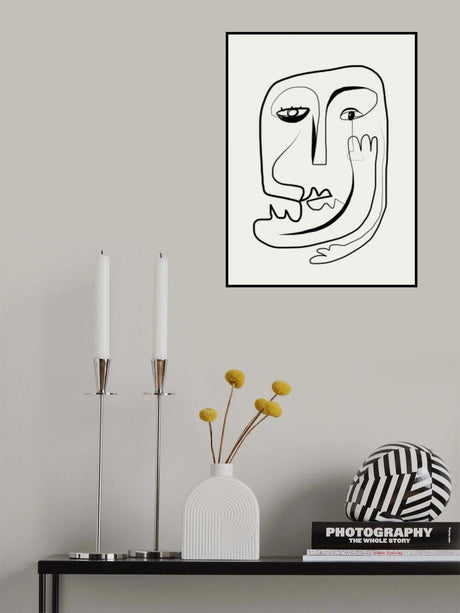 Line Art Portrait Sketch Poster och Canvastavla