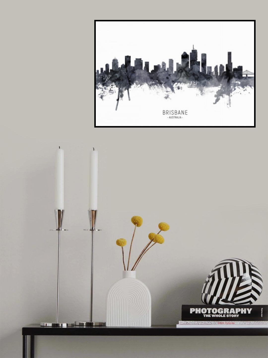 Brisbane Australia Skyline Poster och Canvastavla