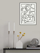 Abstract Chalk Line Art Poster och Canvastavla