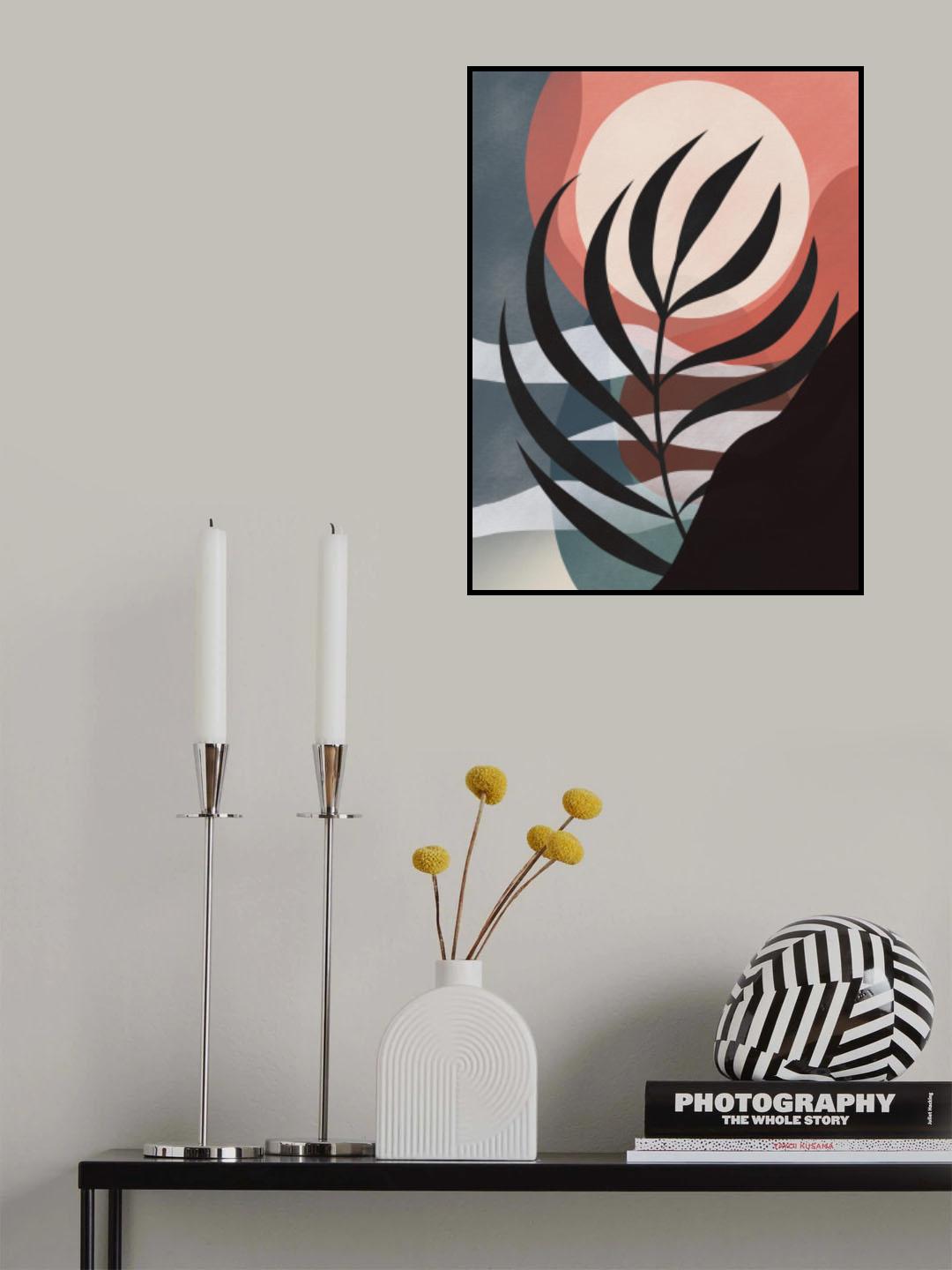 Palm Leaf Silhouette Poster och Canvastavla