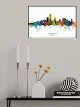 Milwaukee Wisconsin Skyline Poster och Canvastavla