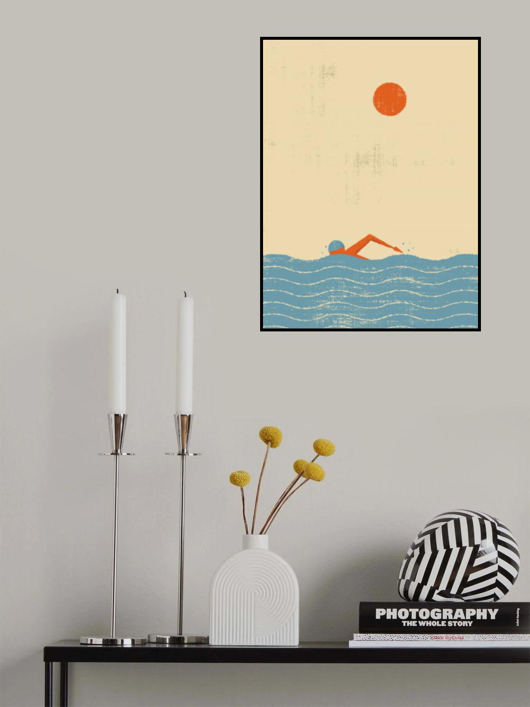 Swimmer Poster och Canvastavla