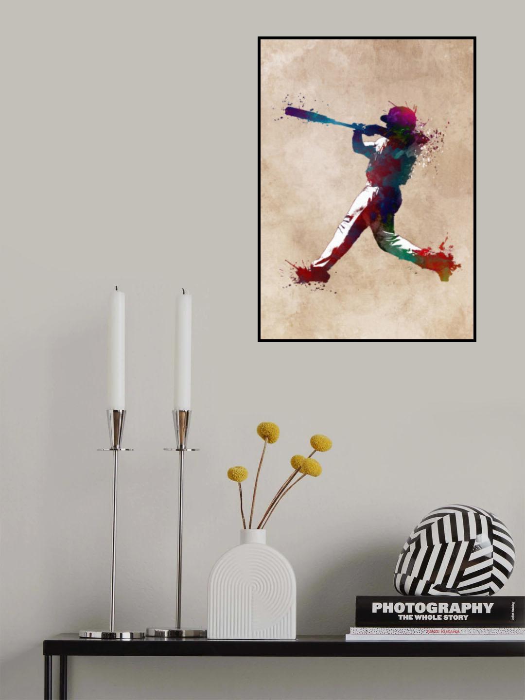 Baseball Sport Art 2 Poster och Canvastavla
