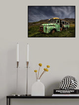 Green Bus Poster och Canvastavla