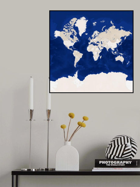 Kameryn world map Poster och Canvastavla