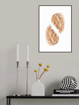 Golden palms white copper 2 Poster och Canvastavla
