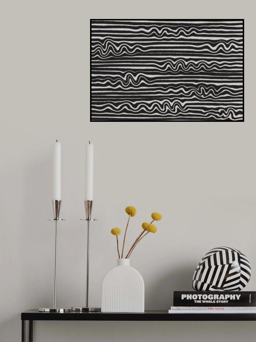 Wavey Stripes Square Poster och Canvastavla