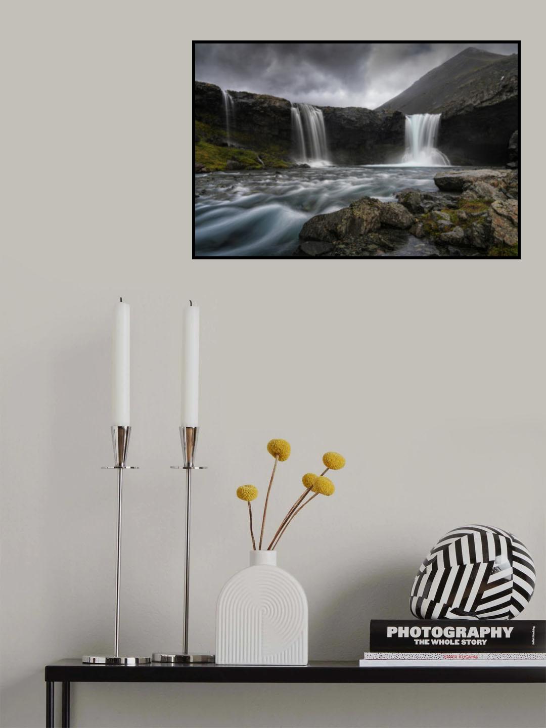 Skútafoss Poster och Canvastavla