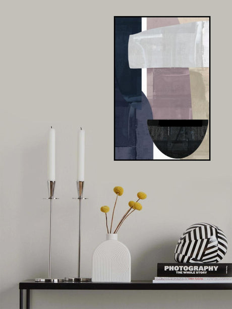 Navy Shapes No2 Poster och Canvastavla
