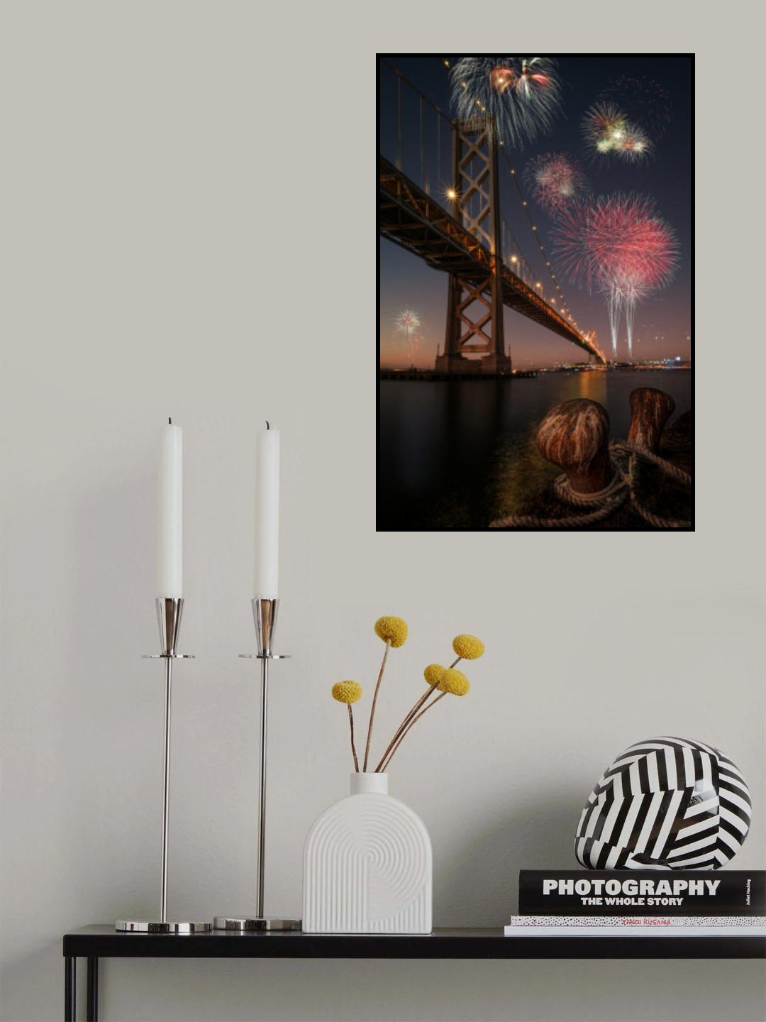 Bay Bridge Celebration Poster och Canvastavla