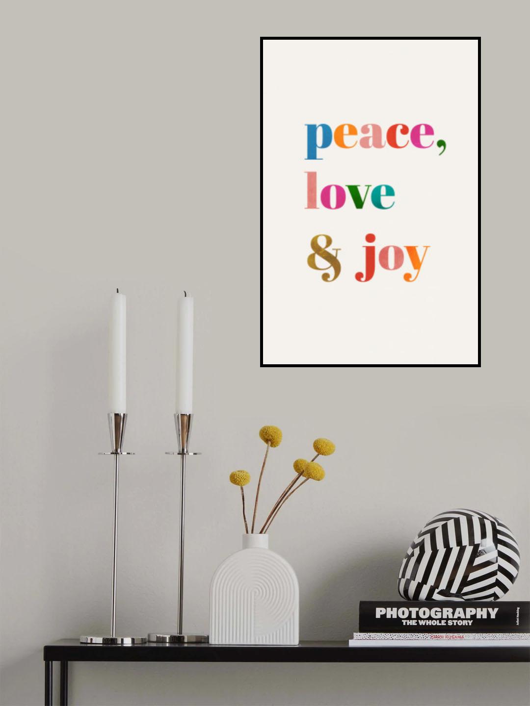 Peace, Love & Joy Poster och Canvastavla