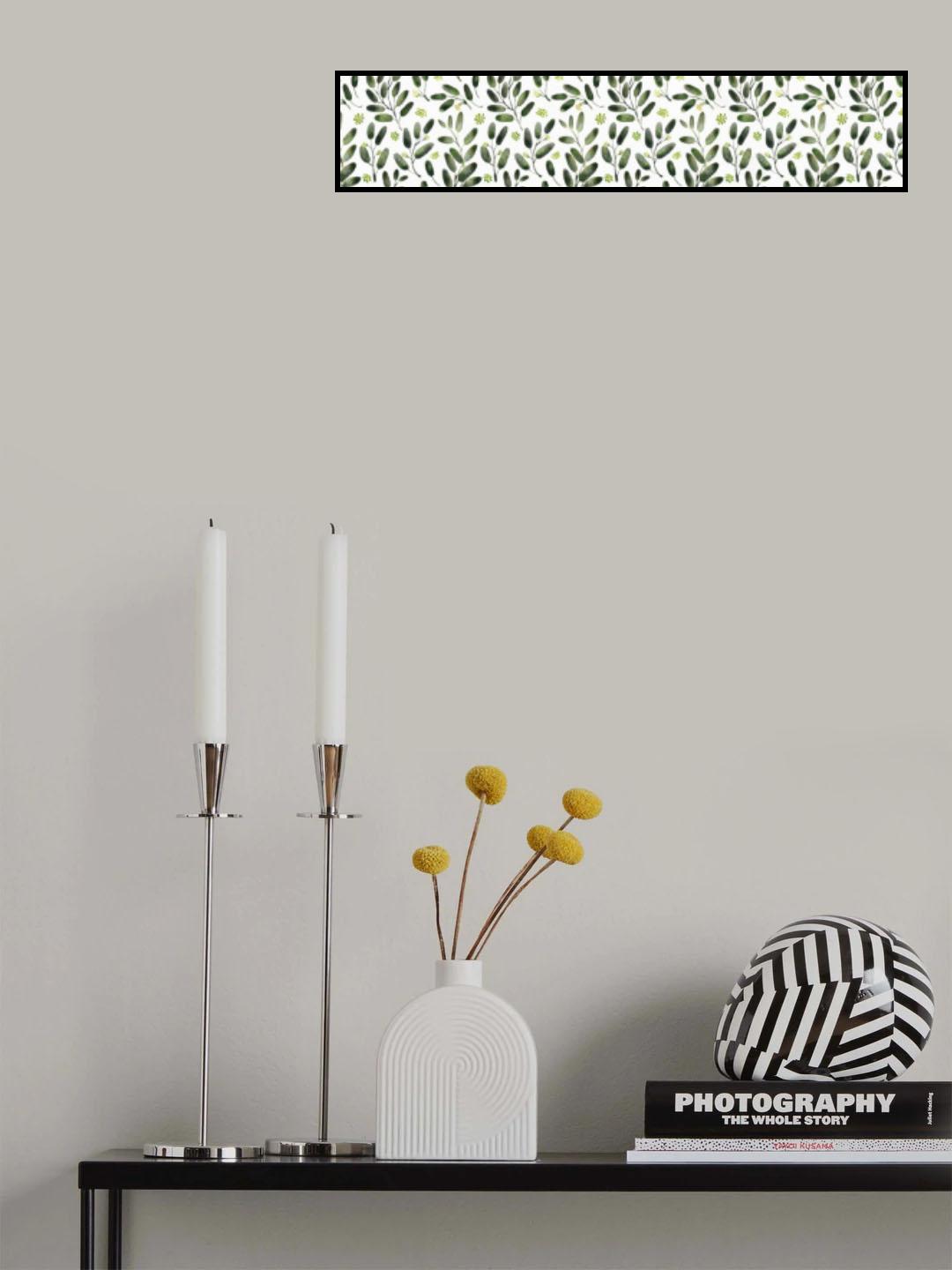 Lisa watercolor seeded eucalyptus pattern Poster och Canvastavla