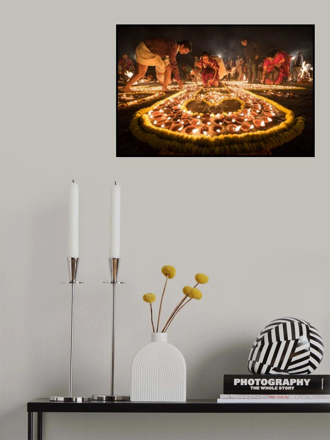 Dev Diwali Varanasi Poster och Canvastavla