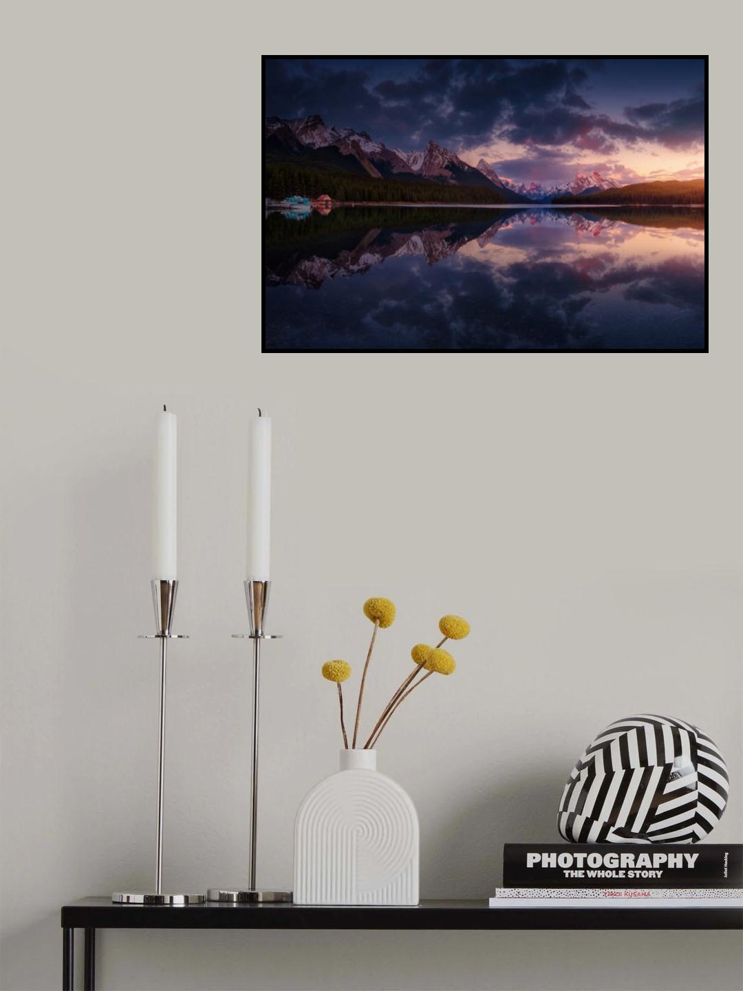 Maligne mountains Poster och Canvastavla