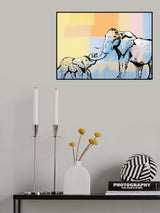 Mama elephantand baby Poster och Canvastavla