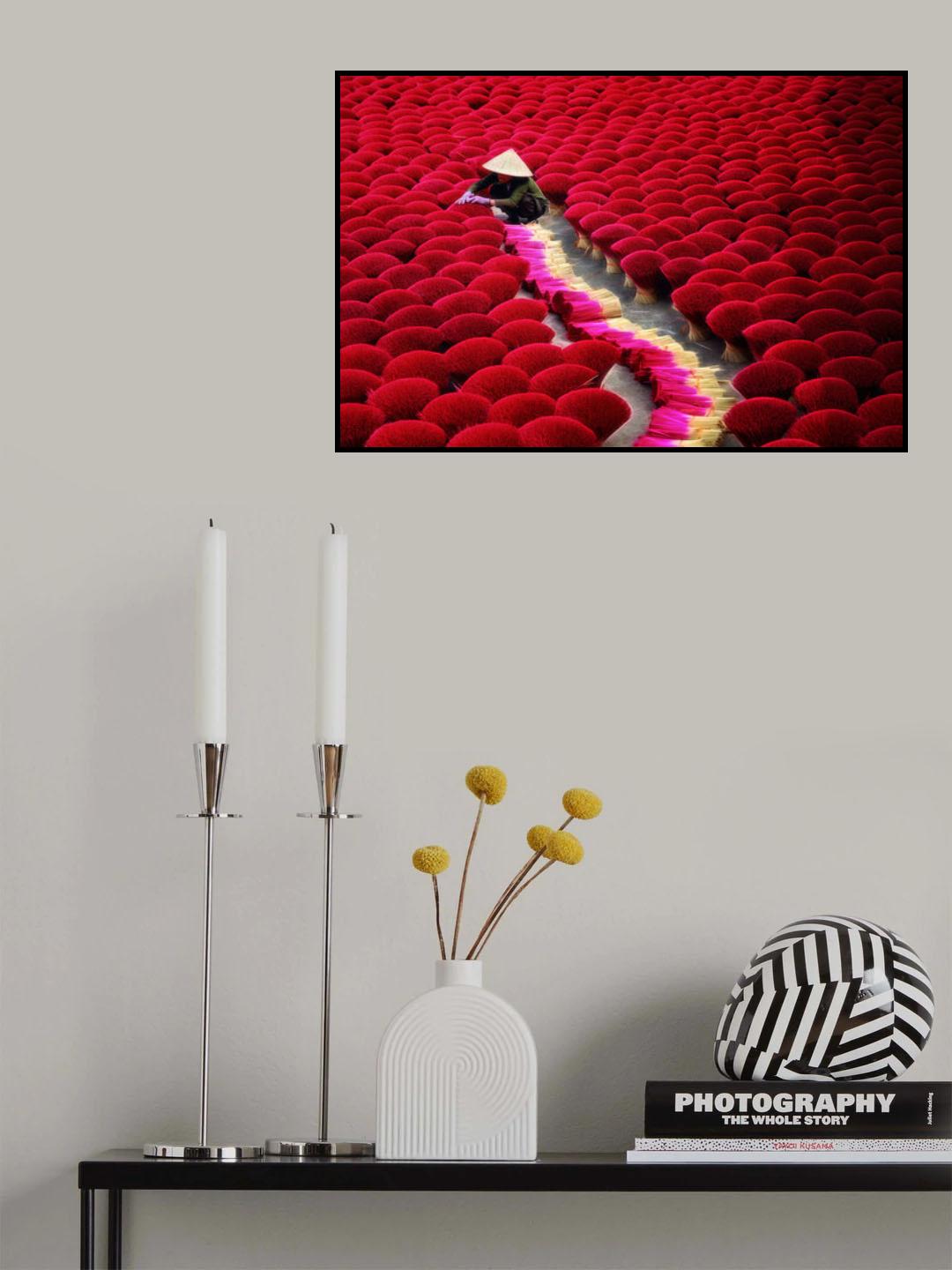Drying incense sticks Poster och Canvastavla