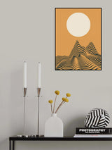 Desert Sand Wave and Sun Poster och Canvastavla