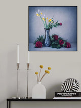 Still life with irises and peonies Poster och Canvastavla