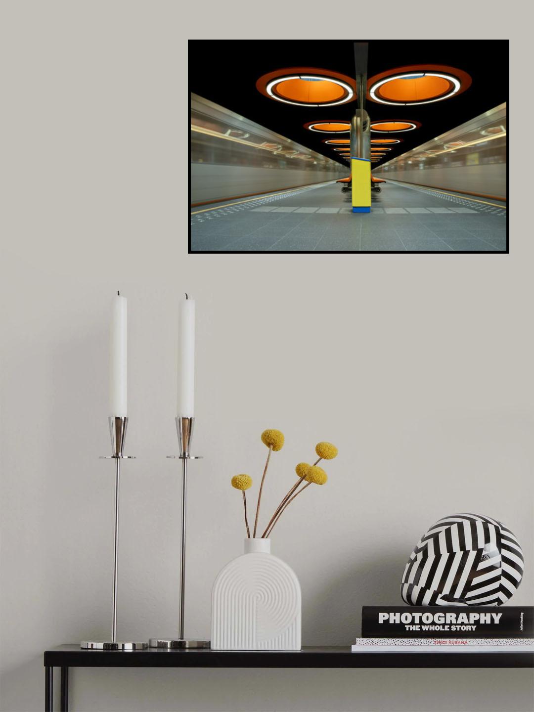 The Orange Subway Station Poster och Canvastavla