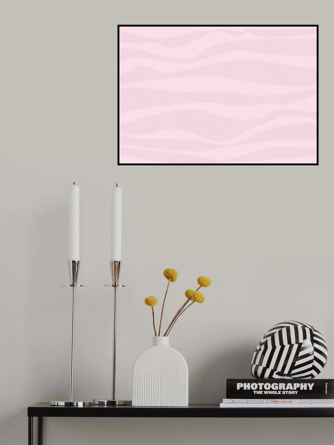 Waves Pink Poster och Canvastavla