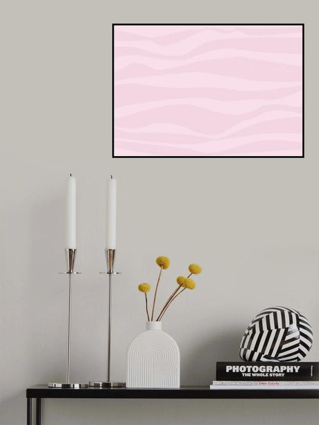 Waves Pink Poster och Canvastavla