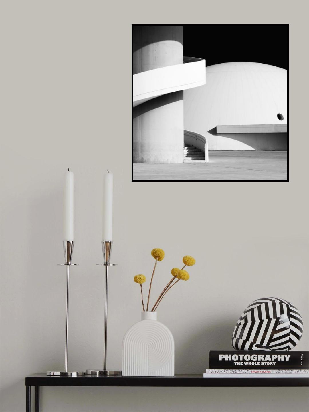 The handwriting of Oscar Niemeyer Poster och Canvastavla