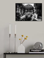 Naufal and his mask Poster och Canvastavla