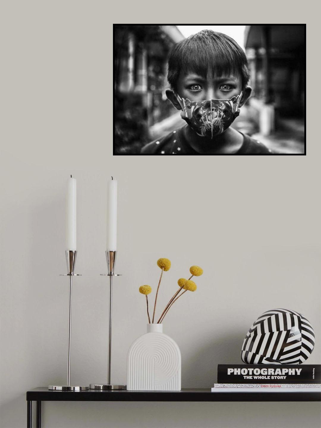 Naufal and his mask Poster och Canvastavla
