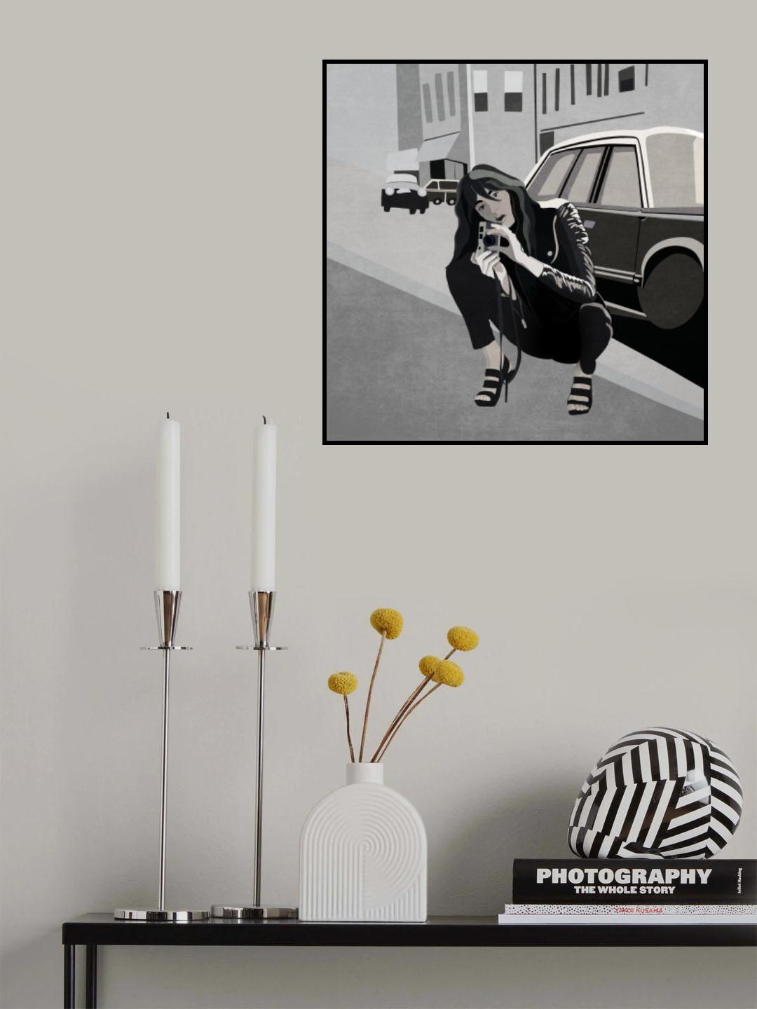 French Photographer Girl Poster och Canvastavla