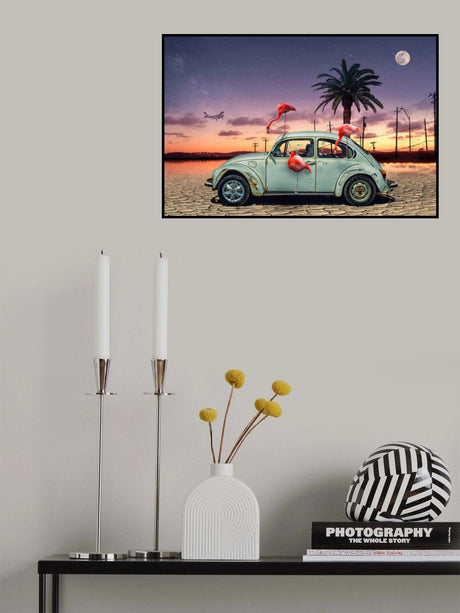 Flamingos Ate My Car Poster och Canvastavla
