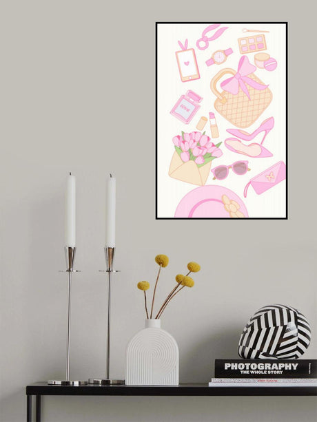 Cute pink aesthetic vibe lock Poster och Canvastavla