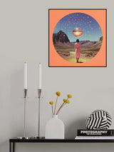 Surreal Geometric Space Collage Poster och Canvastavla