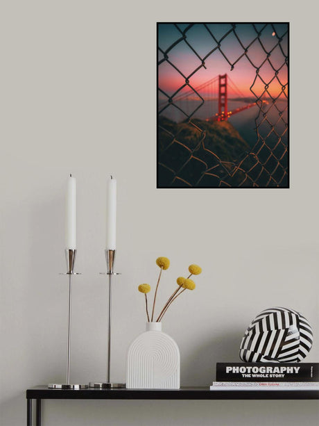 Golden Gate Caged Poster och Canvastavla