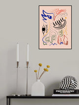 Line Art Bizarre Creature Poster och Canvastavla