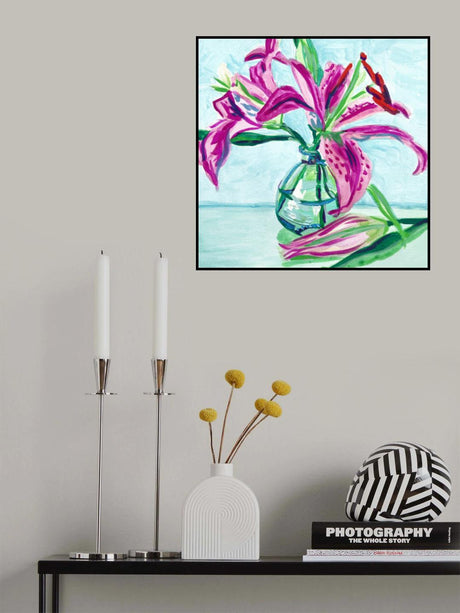Pink Lilies Poster och Canvastavla