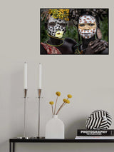 Two surmi tribe girls - Ethiopia Poster och Canvastavla