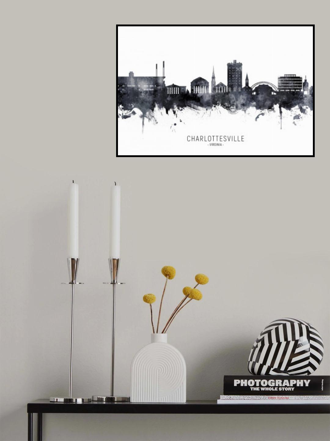 Charlottesville Virginia Skyline Poster och Canvastavla