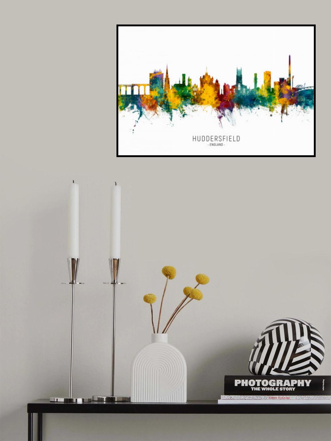 Huddersfield England Skyline Poster och Canvastavla