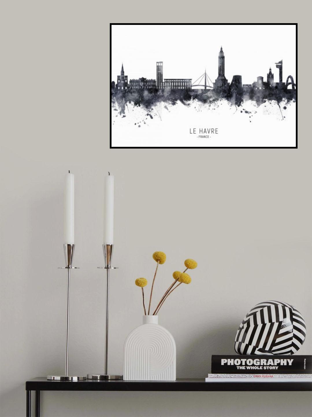 Le Havre France Skyline Poster och Canvastavla