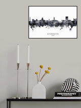 Bloomington Indiana Skyline Poster och Canvastavla