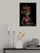 Papua New Guinea Highland Hully Wingmam portrait Poster och Canvastavla