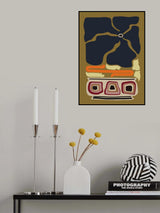 Ukiyo Flower Olive Green Poster och Canvastavla