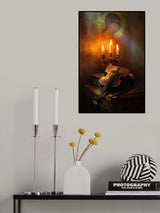 Still life with violin and angel Poster och Canvastavla